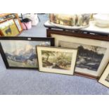 AFTER HOWITT PAIR OF COLOUR HUNTING PRINTS FROM ENGRAVINGS 12? X 17 ¼? AFTER DOUGLAS GRAHAM BLACK