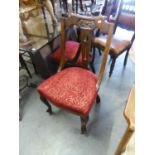 TWO PAIRS OF LATE VICTORIAN SINGLE CHAIRS (4)