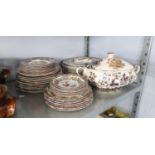 ROYAL WORCESTER GROUP 'PALISSY' PART DINNER SERVICE, TUREEN AND COVER, PLATES, SIDEPLATES, SAUCERS