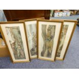 AFTER ACKERMAN SET OF FOUR GAME BIRD ?SHOOTING? COLOUR PRINTS FROM ENGRAVINGS 8 ½? X 26?, FRAMED AND