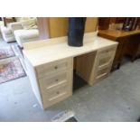 MODERN TWIN PEDESTAL DRESSING TABLE