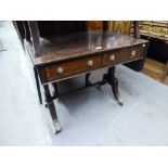 A TWENTIETH CENTURY STYLE MAHOGANY SOFA TABLE