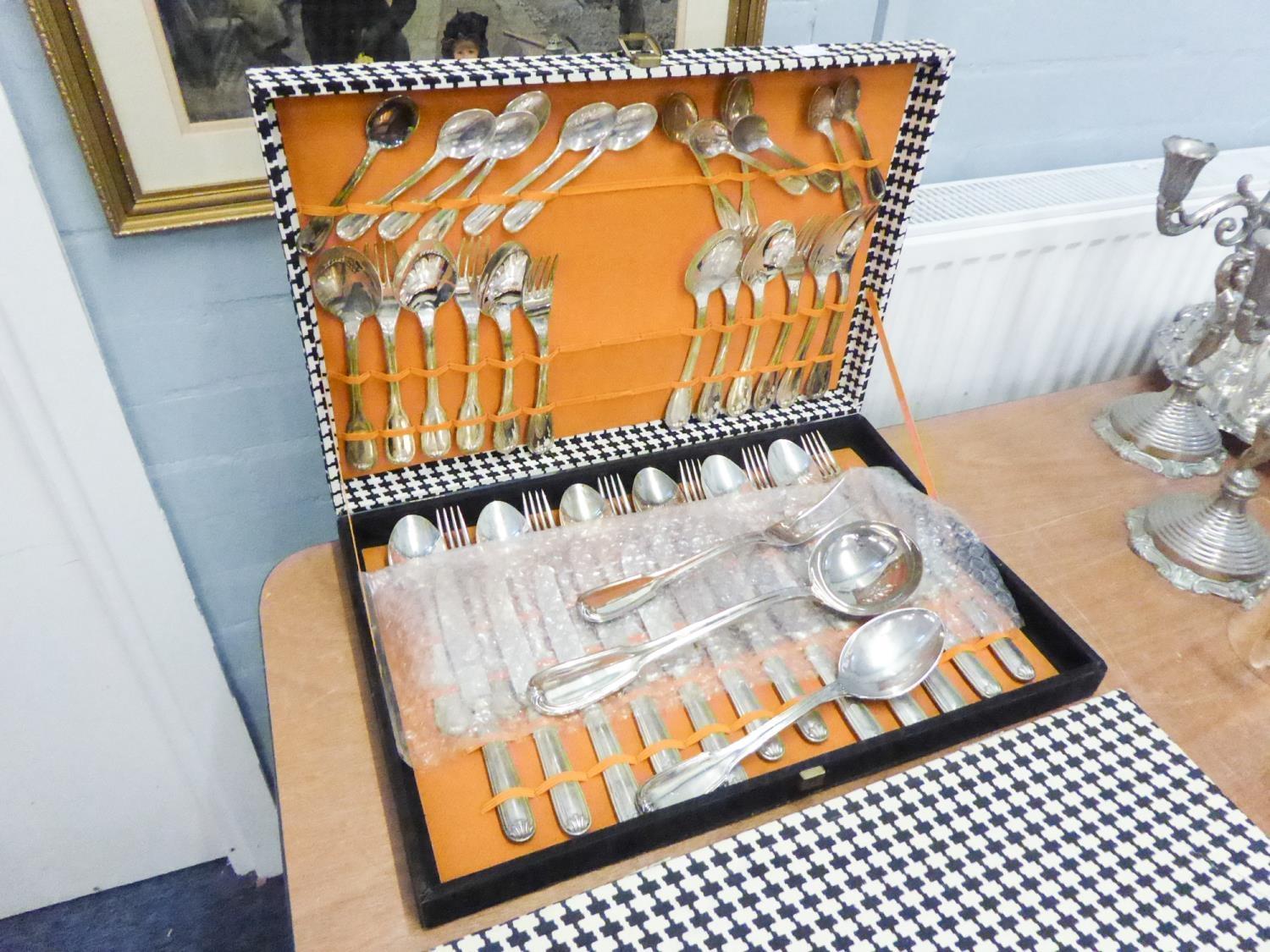 TWO CANTEENS OF CUTLERY FOR SIX PERSONS