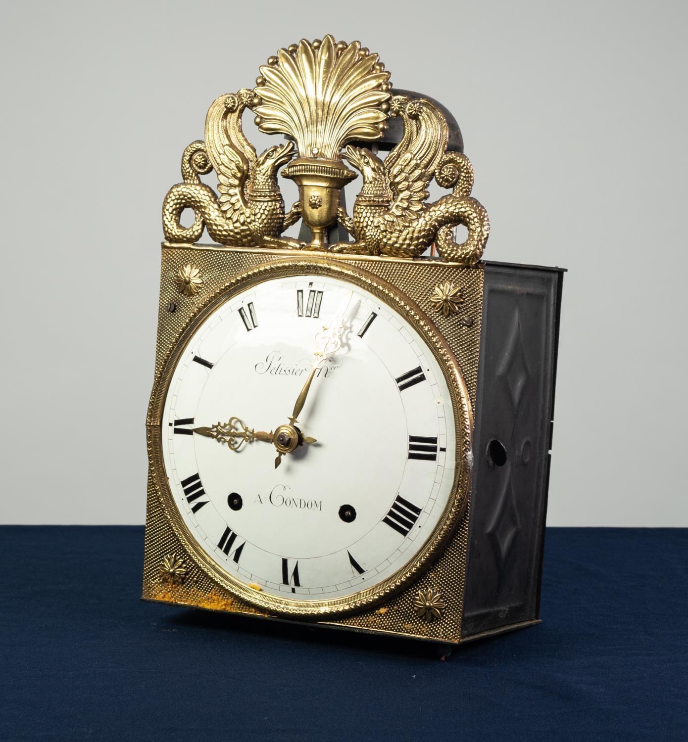 ?PELISSIER HER A CONDOM?, LATE NINETEENTH CENTURY CONTINENTAL COMTOISE WALL CLOCK, the 8 ½?