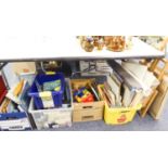 LARGE QUANTITY OF ARTIST MATERIALS, TO INCLUDE A SMALL ARTIST EASEL, SKETCH PADS, CANVASES, OIL