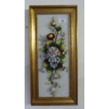 CAPO DI MONTE CHINA FLORAL EMBOSSED WALL ORNAMENT