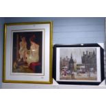 LEIGHTON-JONES (MODERN) ARTIST SIGNED LIMITED EDITION COLOUR PRINT Child sat in front of a mirror