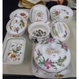 ROYAL WORCESTER OVEN TO TABLE WARES, 10 PECES, SPODE 'STAFFORD FLOWERS' TUREEN AND COVER AND A