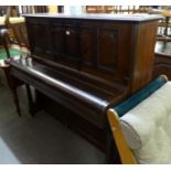 *WILLIAM BOGG AND SONS UPRIGHT PIANO IN MAHOGANY CASE