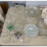 QUANTITY OF GLASSWARES TO INCLUDE; DRINKING GLASSES, TRAYS ETC....