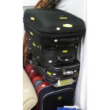 FIVE VARIOUS MODERN SUITCASES (5)