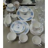 COALPORT 'REVELRY' PART TEA AND DINNER WARES, 27 PIECES, AND A ROYAL ALBERT 'FANTASIA' PART TEA