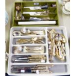 SIXTY TWO PIECE KINGS PATTERN TABLE SERVICE OF ELECTROPLATED CUTLERY FOR SIX PERSONS, including: