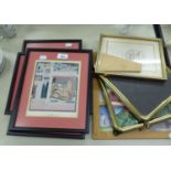 A SET OF FOUR SMALL INDIAN PRINTS AND OTHER PICTURE FRAMED VARIOUS
