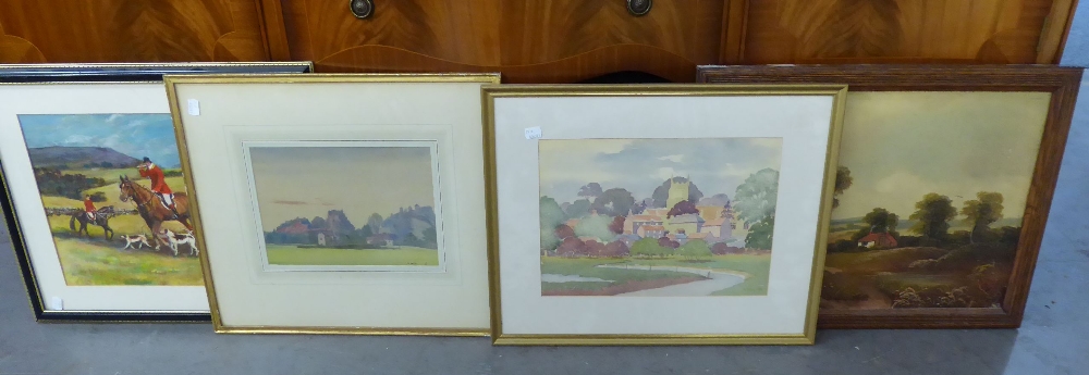NINE TWENTIETH CENTURY AMATEUR PAINTINGS, various media and subjects, mainly glazed, all framed, (9) - Image 2 of 2