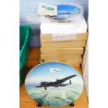 COLLECTION OF COALPORT RACK PLATES OF RAF AIRCRAFT, INCLUDING THE AVRO LANCASTER, NO. 1448/5000 BY