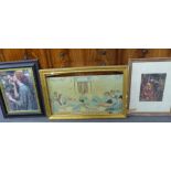 FOUR LARGE COLOUR PRINTS AFTER THE PRE-RAPHAELITE ORIGINALS, all framed, one loose, (4)