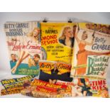 EIGHT BETTY GRABLE ORIGINAL SINGLE SHEET FILM POSTERS, ?SPRINGTIME IN THE ROCKIES?, ?DIAMOND HORSE