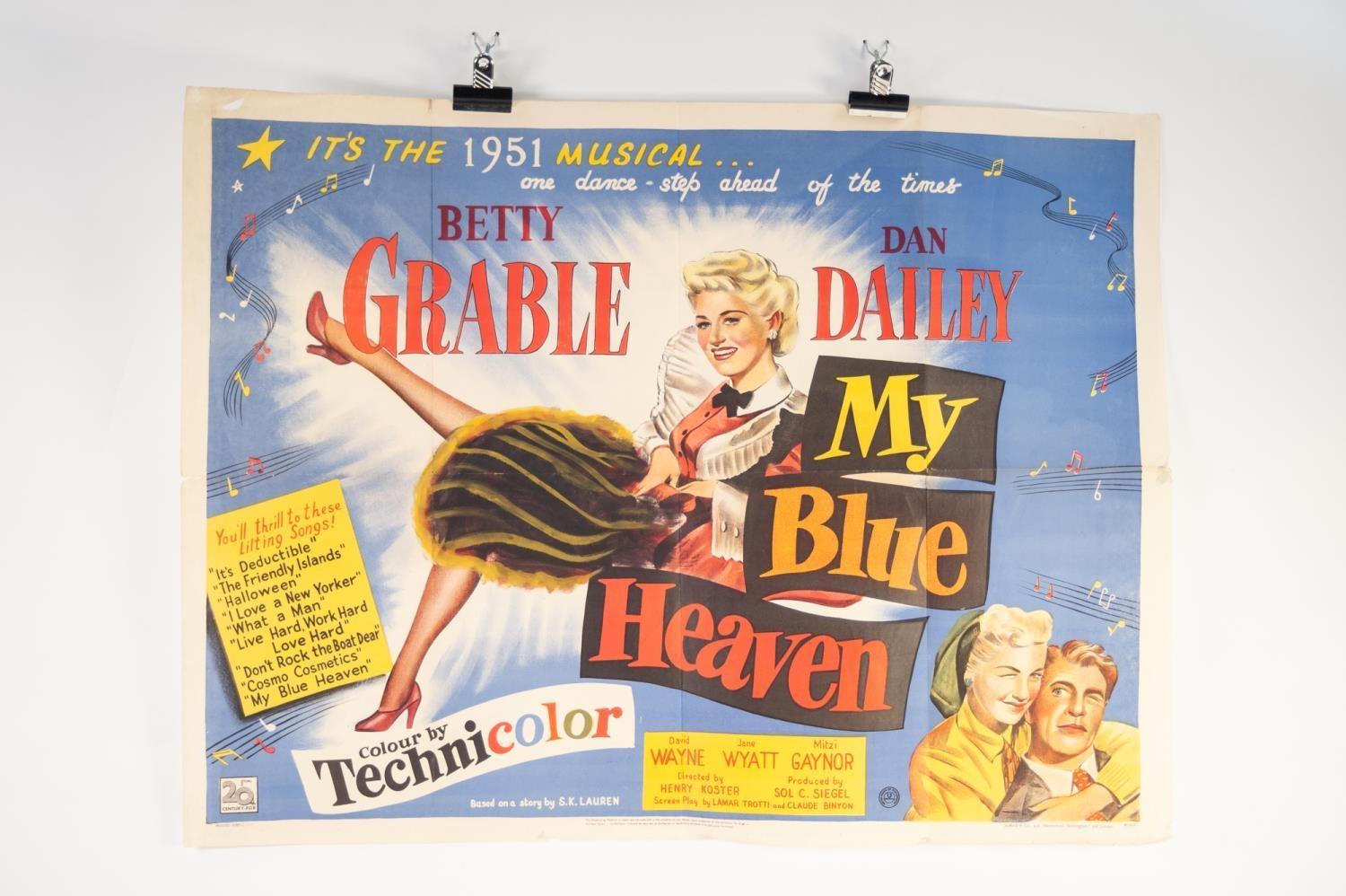 SEVEN BETTY GRABLE FILM POSTERS including 'A Yank in the RAF', 101 x 65cm, (7) - Image 3 of 5