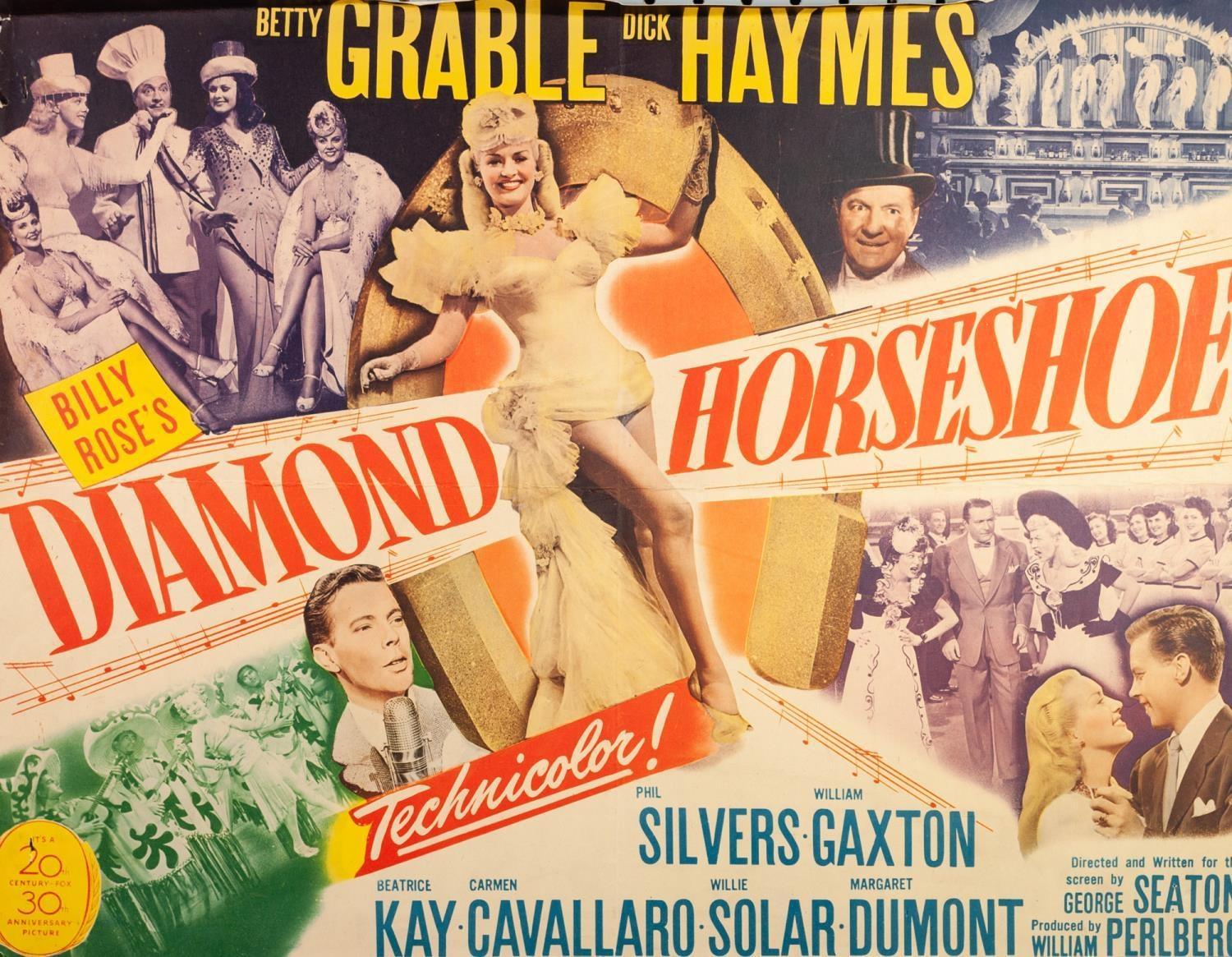 FOUR BETTY GRABLE FILM POSTERS 'Footlight Serenade'; 'Diamond Horseshoe'; 'Sweet Rosie O'Grady' - Image 3 of 4