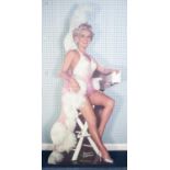 LIFE-SIZE CUT-OUT, COLOURED PHOTOGRAPHIC POSTER BOARD OF BETTY GRABLE, by Bernard of Hollywood,