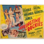 FOUR BETTY GRABLE FILM POSTERS 'Million Dollar Legs'; 'Campus Confessions'; 'Thrill of a Lifetime'