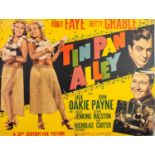 FOUR BETTY GRABLE FILM POSTERS 'Tin Pan Alley'; 'Spotlight Serenade'; 'Moon over Miami' and 'My Blue