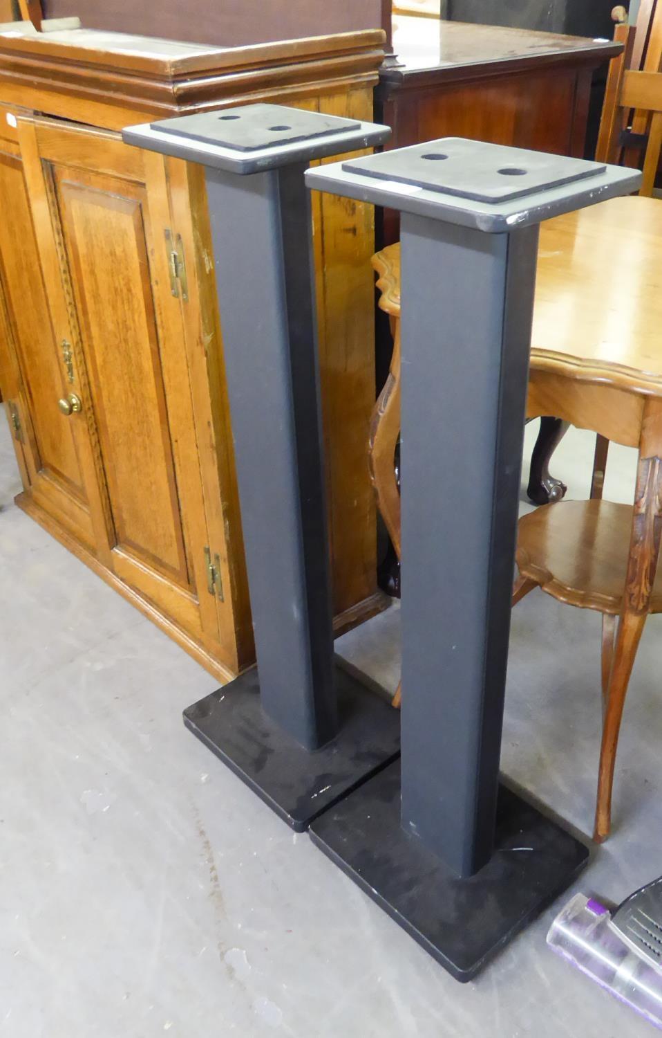 TWO TALL SPEAKER STANDS