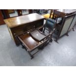 LATE VICTORIAN METAMORPHIC HIGHCHAIR WITH CAST METAL WHEELS