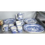 COLLECTION OF SPODE BLUE AND WHITE "ITALIAN DESIGN" "BLUE ROOM COLLECTION" TO INCLUDE COFFEE POT,