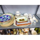 *QUANTITY OF MEAT PLATES VARIOUS, INTERNATIONAL H/B DINNER SERVICE, COALPORT PART REVERLY PART TEA