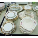 BURLEIGH WARE CERAMIC PART TEA WARES TO INCLUDE 3 MEAT PLATES, 2 JUGS AND PLATES (28 PIECES)