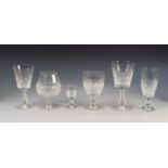 SELECTION OF WATERFORD CRYSTAL GLASSES to include examples of Colleen and possibly Kelsey,