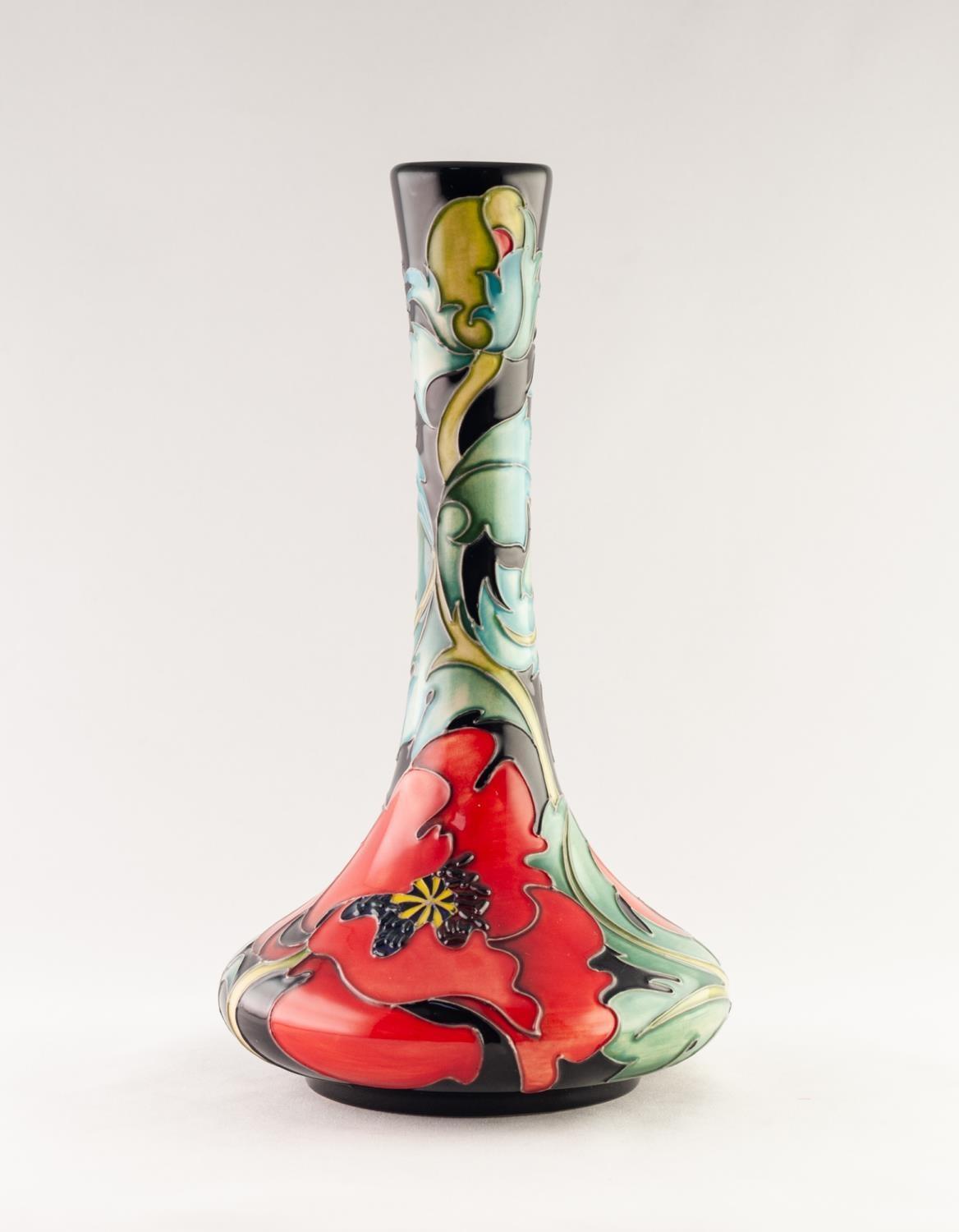 MODERN MOORCROFT ARTIST SIGNED LIMITED EDITION ?WALTER?S SOMME? TUBE LINED POTTERY VASE FROM THE - Image 3 of 5