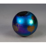 PROBABLY JOHN DITCHFIELD/ GLASFORM IRIDESCENT GLASS PAPERWEIGHT, of orbicular form, decorated with