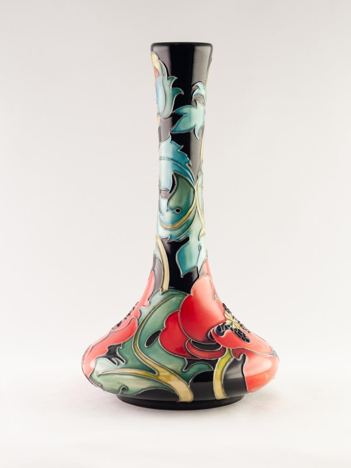 MODERN MOORCROFT ARTIST SIGNED LIMITED EDITION ?WALTER?S SOMME? TUBE LINED POTTERY VASE FROM THE - Image 2 of 5