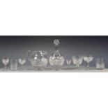 72 PIECE SUITE OF DRINKING GLASSES, with a decanter and water jug