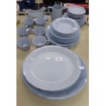 GRINDLEY 'PETAL WARE' PLAIN POTTERY DINNER AND TEA SERVICE FOR SIX PERSONS