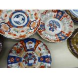 THREE JAPANESE IMARI SHALLOW DISHES