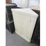 PAINTED CORNER CABINET HAVING TWO DOORS