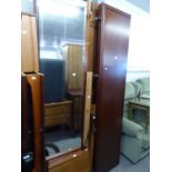 WILLIAM LAWRENCE MODERN MAHOGANY WARDROBE, WITH CENTRE MIRROR PANEL FLANKED BY TWO DOORS AND THE