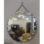 CIRCULAR FRAMELESS WALL MIRROR WITH CAT DECORATION