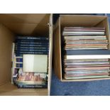A QUANTITY OF LP RECORDS AND A SELECTION OF BOOKS (2 BOXES)