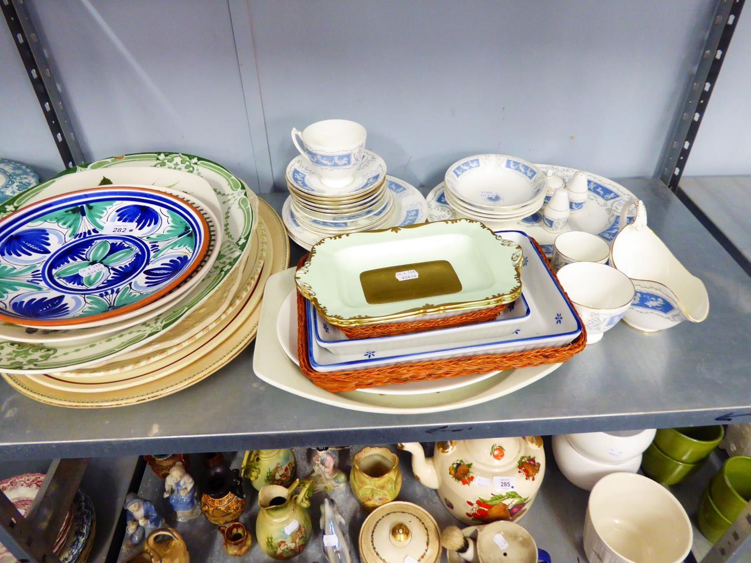 *QUANTITY OF MEAT PLATES VARIOUS, INTERNATIONAL H/B DINNER SERVICE, COALPORT PART REVERLY PART TEA