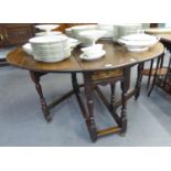 ANTIQUE OAK DROP LEAF DINING TABLE