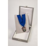 GARRARD & Co SILVER GILT AND ENAMEL PAST MAYORS PENDANT for "Metropolitan Borough of Bury" pierced