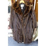 LADY'S BROWN FULL LENGTH FUR COAT FROM CONTINENTAL FURS, BLACKPOOL