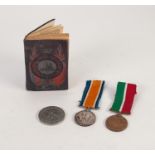 GEORGE V 1914-18 WAR MEDAL awarded to William H Woodward with ribbon together with George V BRONZE