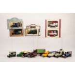 APPROXIMATELY 36 UNBOXED DIE CAST MODELS OF VINTAGE VANS with examples by Oxford Die Casts, Lledo,