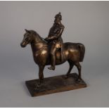 LATE 19TH CENTURY/EARLY 20TH CENTURY ORIGINAL WHITE METAL FIGURE OF WILHELM I DEUTSCHER KAISER ON